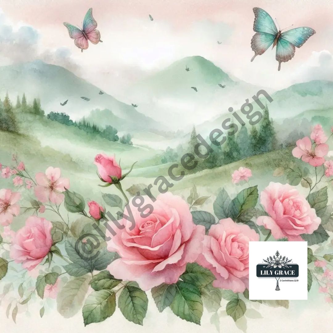 Butterfly garden– Vintage Kids Wallpaper Mural