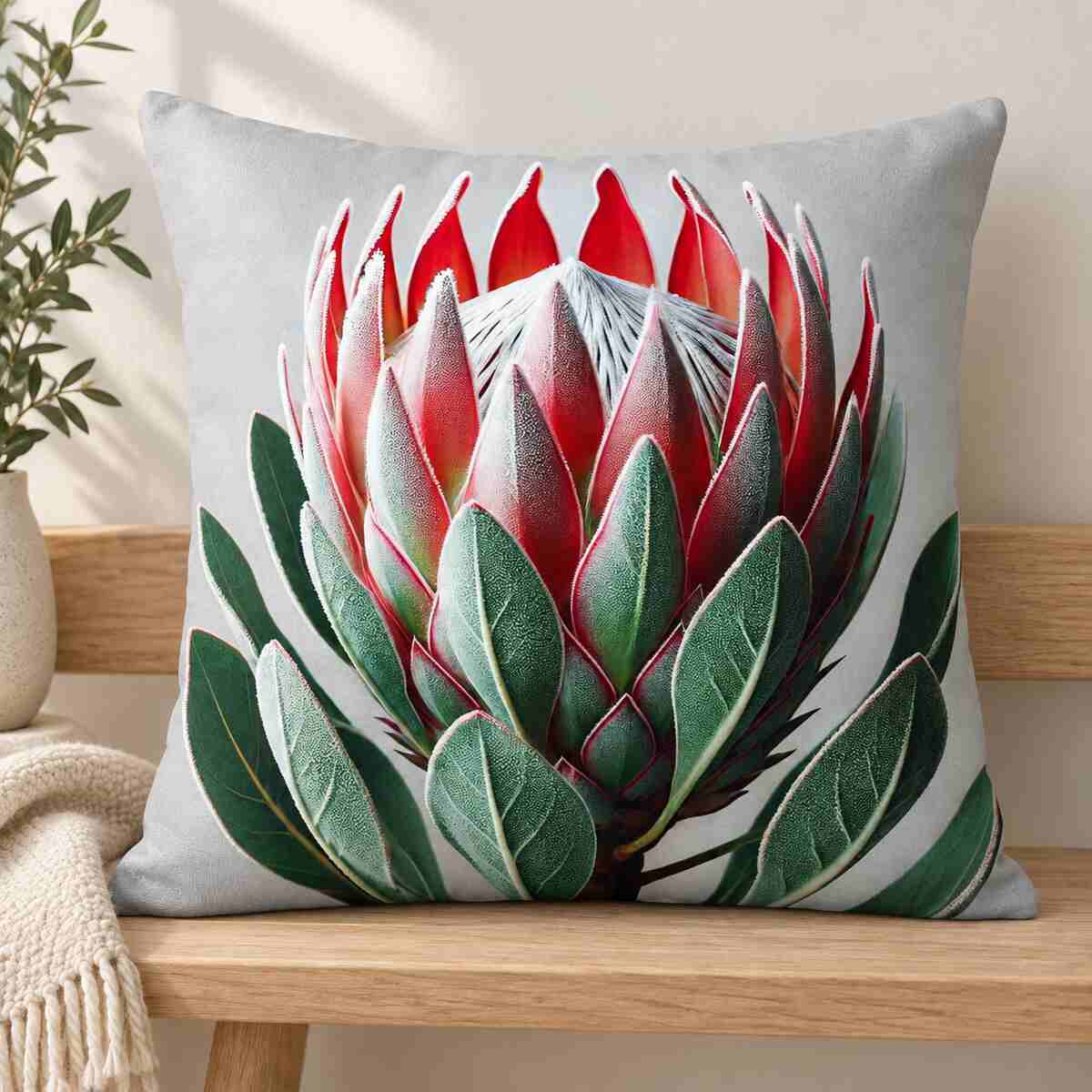 Solitaire protea scatter cushion covers