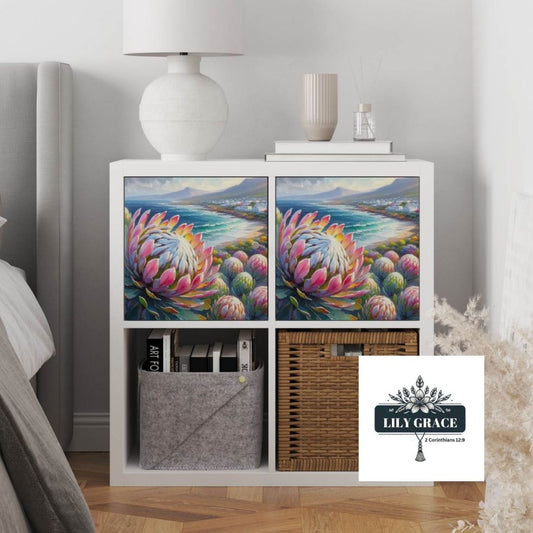 Protea landscape decoupage paper