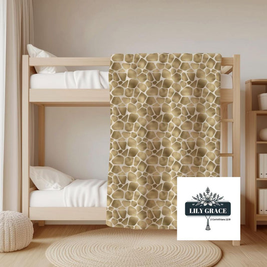 African Giraffe print coral fleece blankets