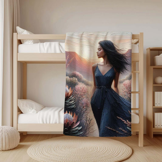Grace coral fleece blanket