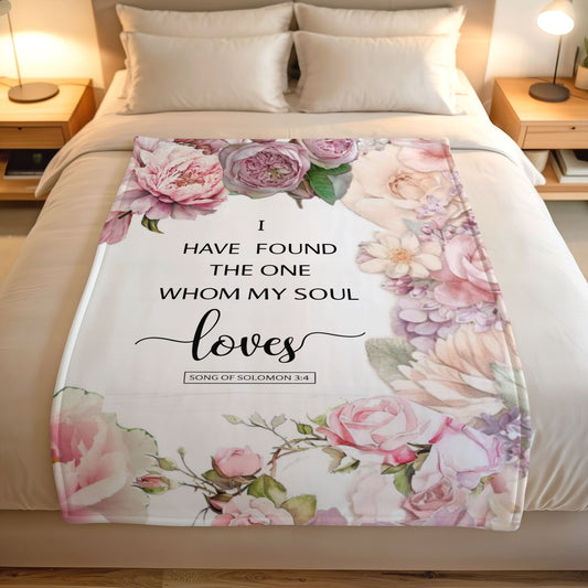 The one my soul loves faith fleece blanket