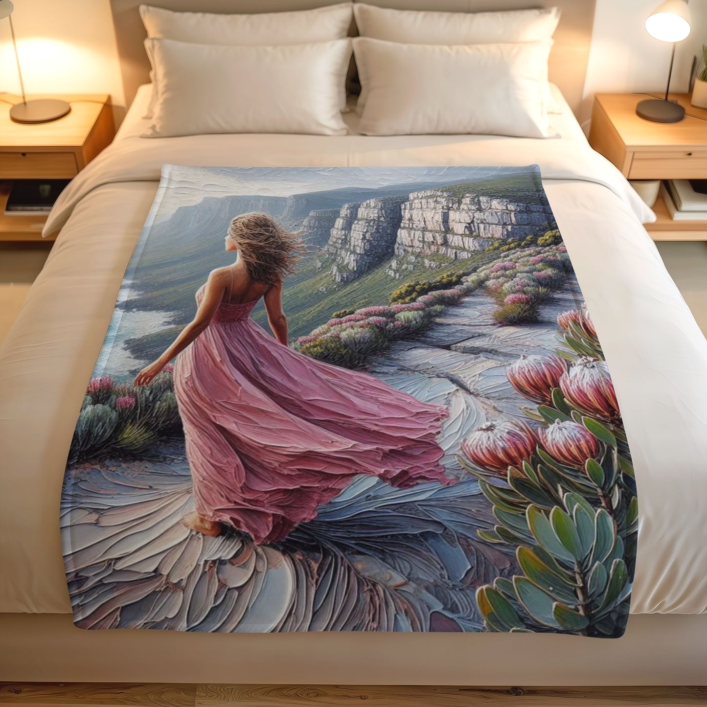 Walk by Faith Christian Art Fleece Blanket