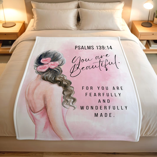 You are Beautiful fleece blanket .Ready to Ship 1x 1.5m