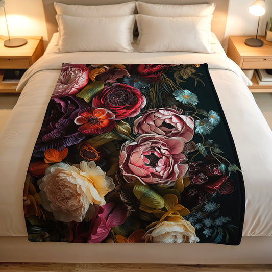 premium fleece blanket floral print bedroom decor South Africa