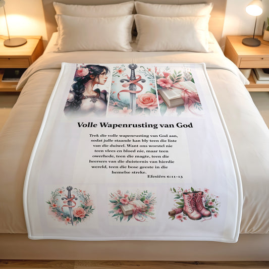 Volle Wapenrusting van God Faith Blanket (Afrikaans Scripture)