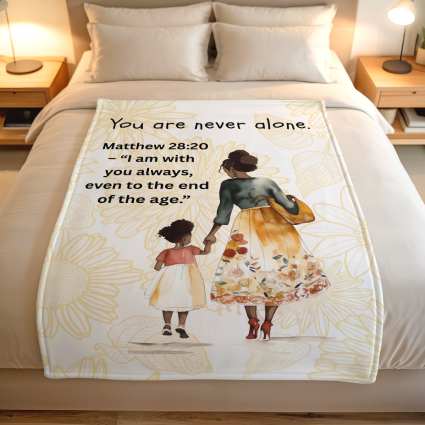 Never alone kids fleece blessing blanket