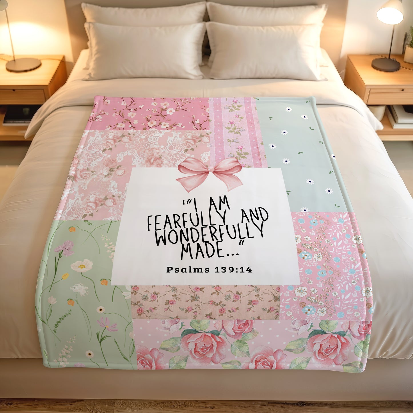 Wonderfully Made Double-Layer Winter Faith Blanket