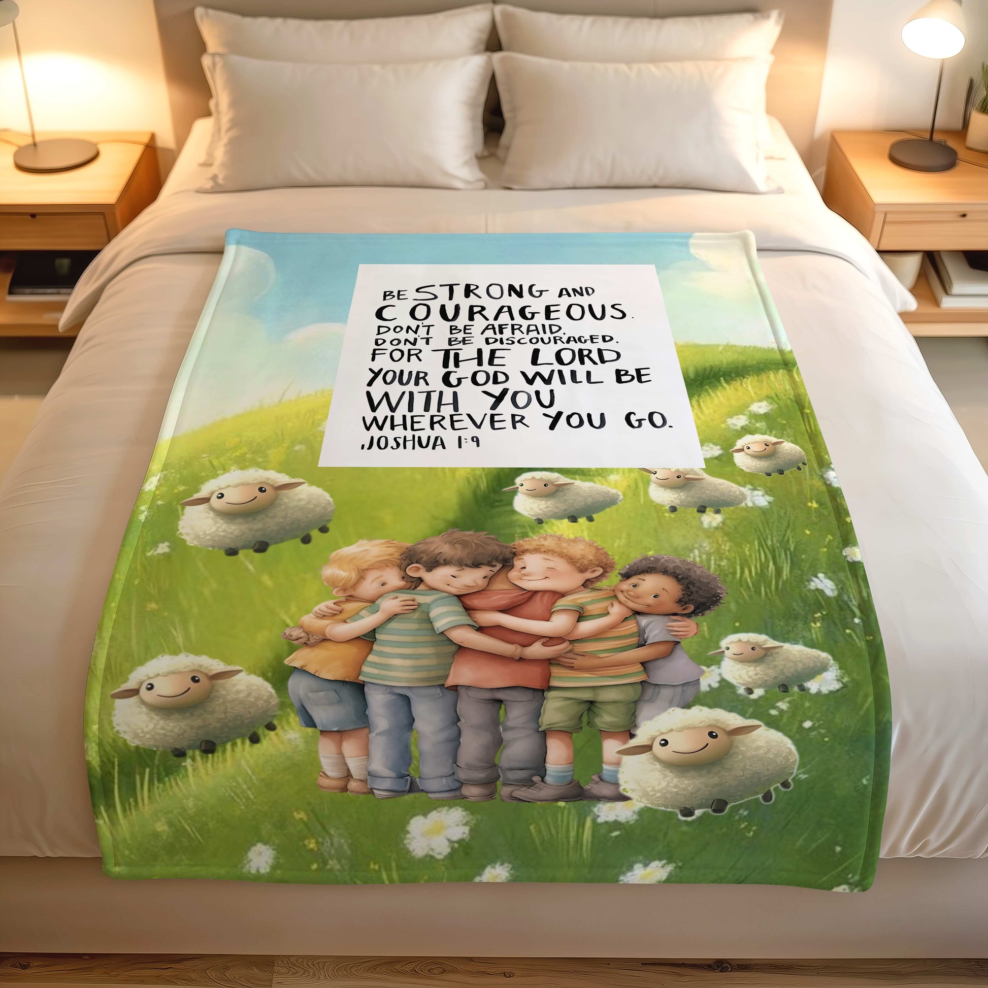 Be strong kids bedding , fleece blanket