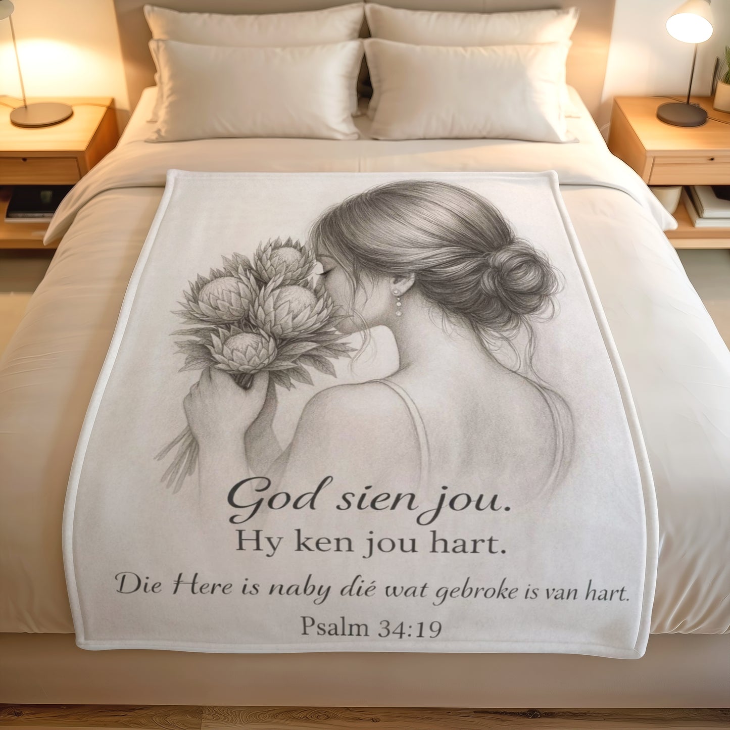 God sien jou kombers fleece  faith blanket