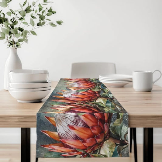 Red king protea table runners
