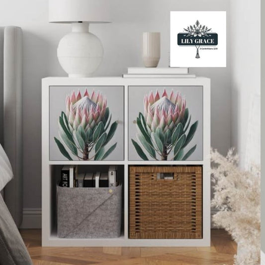 Solitaire Protea decoupage paper
