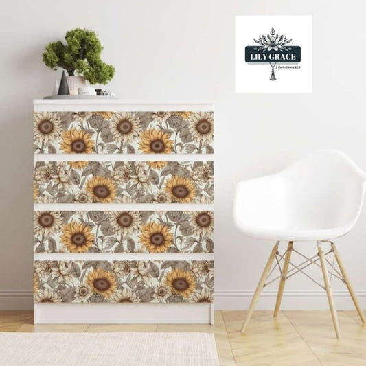 Floral decoupage paper sheets
