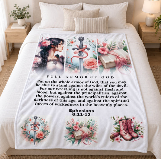 Full armor of God fleece blanket