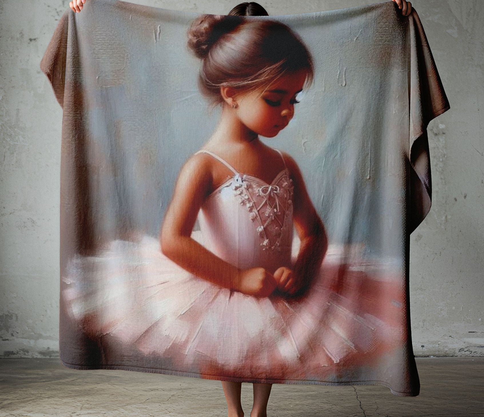 Girls ballet themed fleece blanket printed to order in South Africa