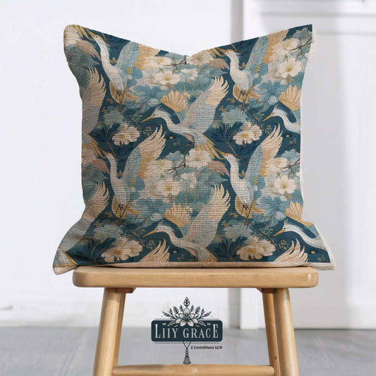 Blue Linen Texture scatter cushion covers set of 3