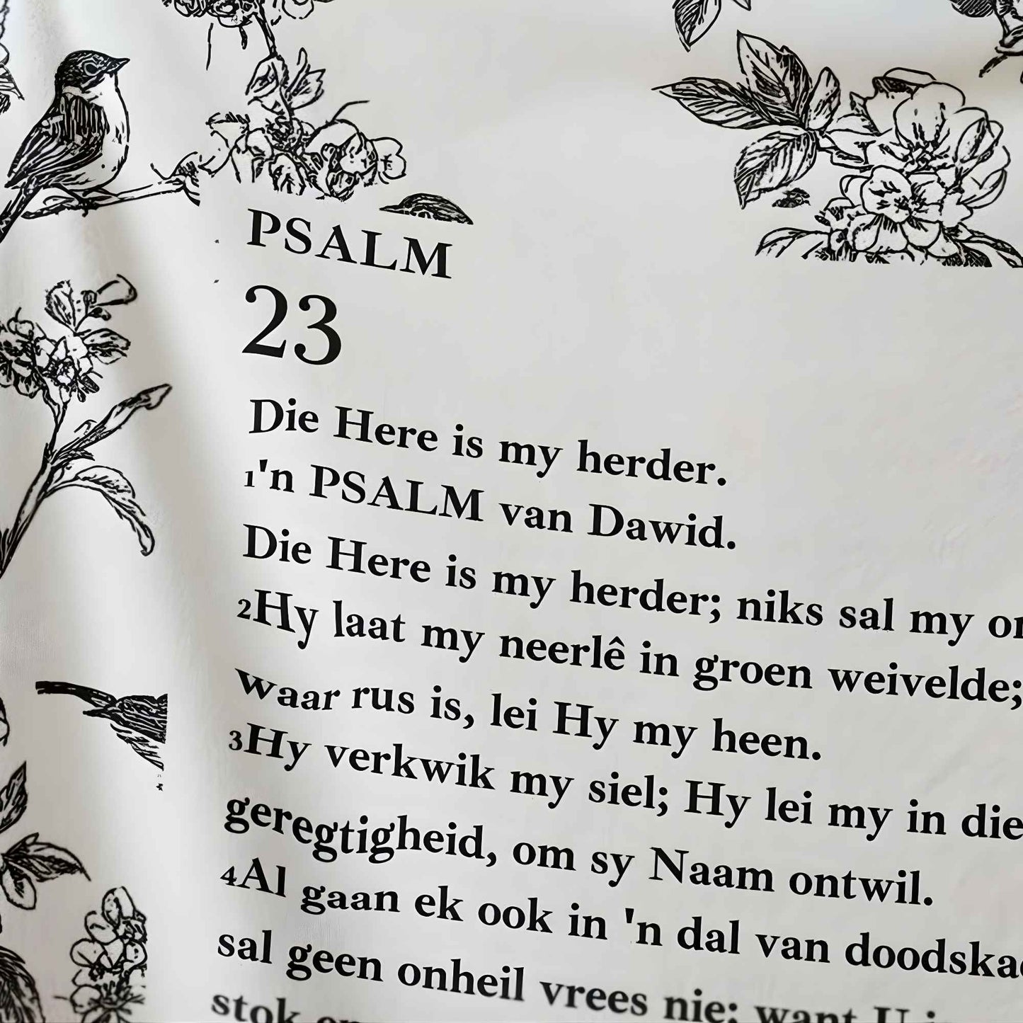 Afrikaans Psalm 23 Fleece Throw Blanket (Ready to Ship) 1.5 x 1.5 m )