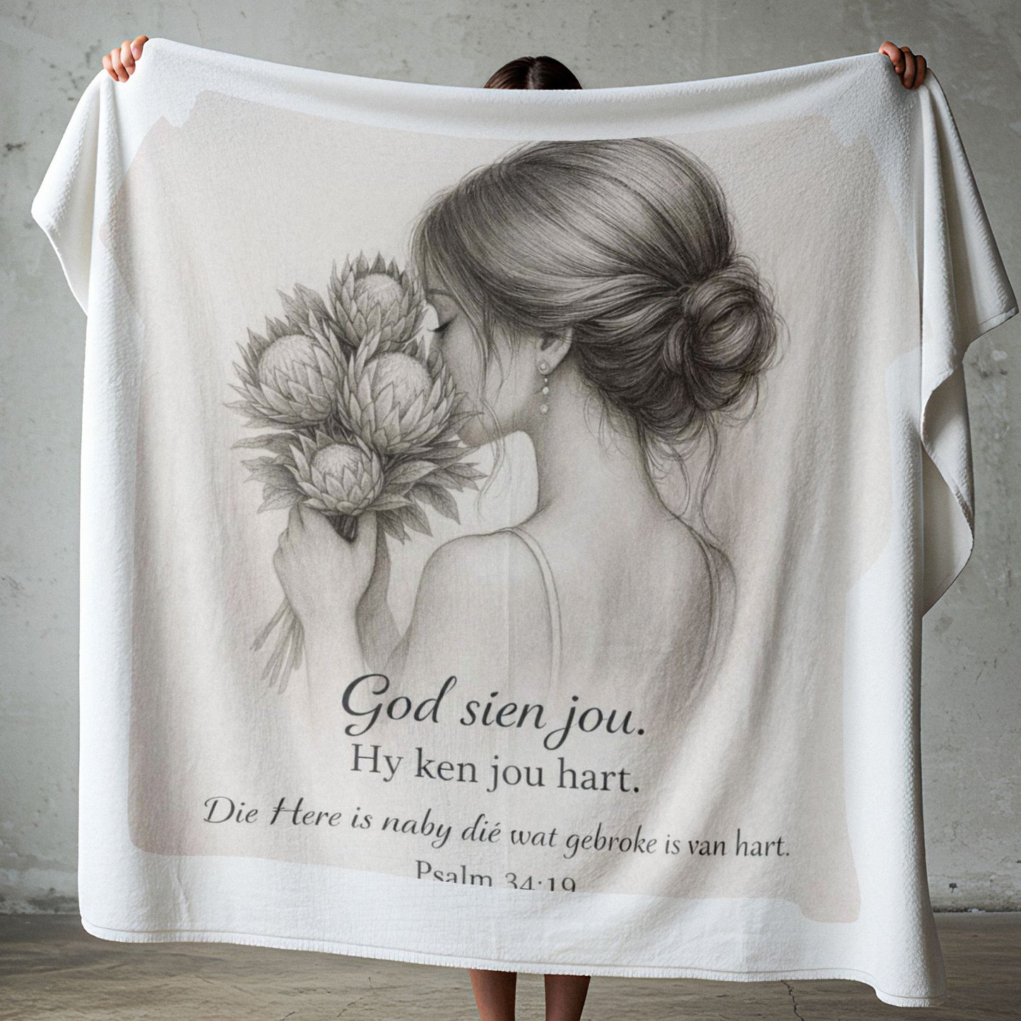 God sien jou kombers fleece  faith blanket