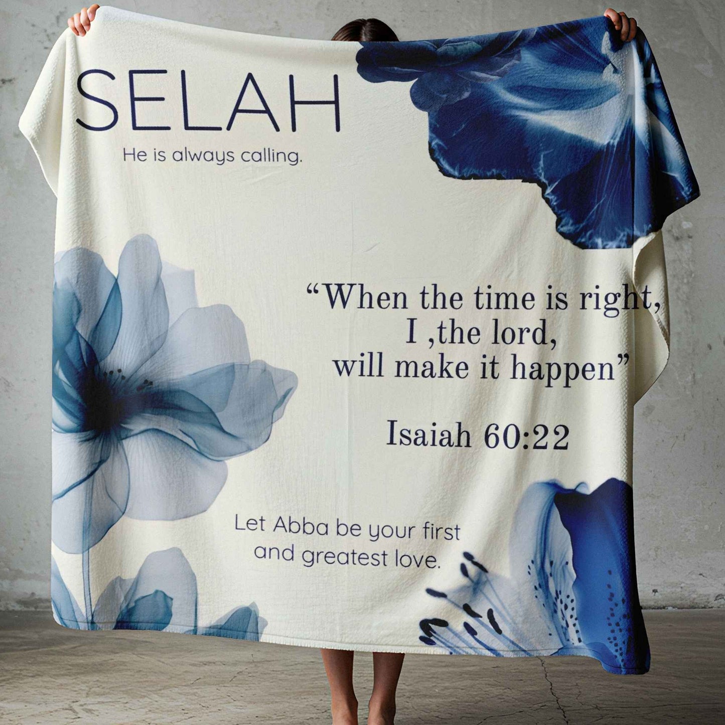 Selah Faith Fleece Blanket. Christian art gift South Africa