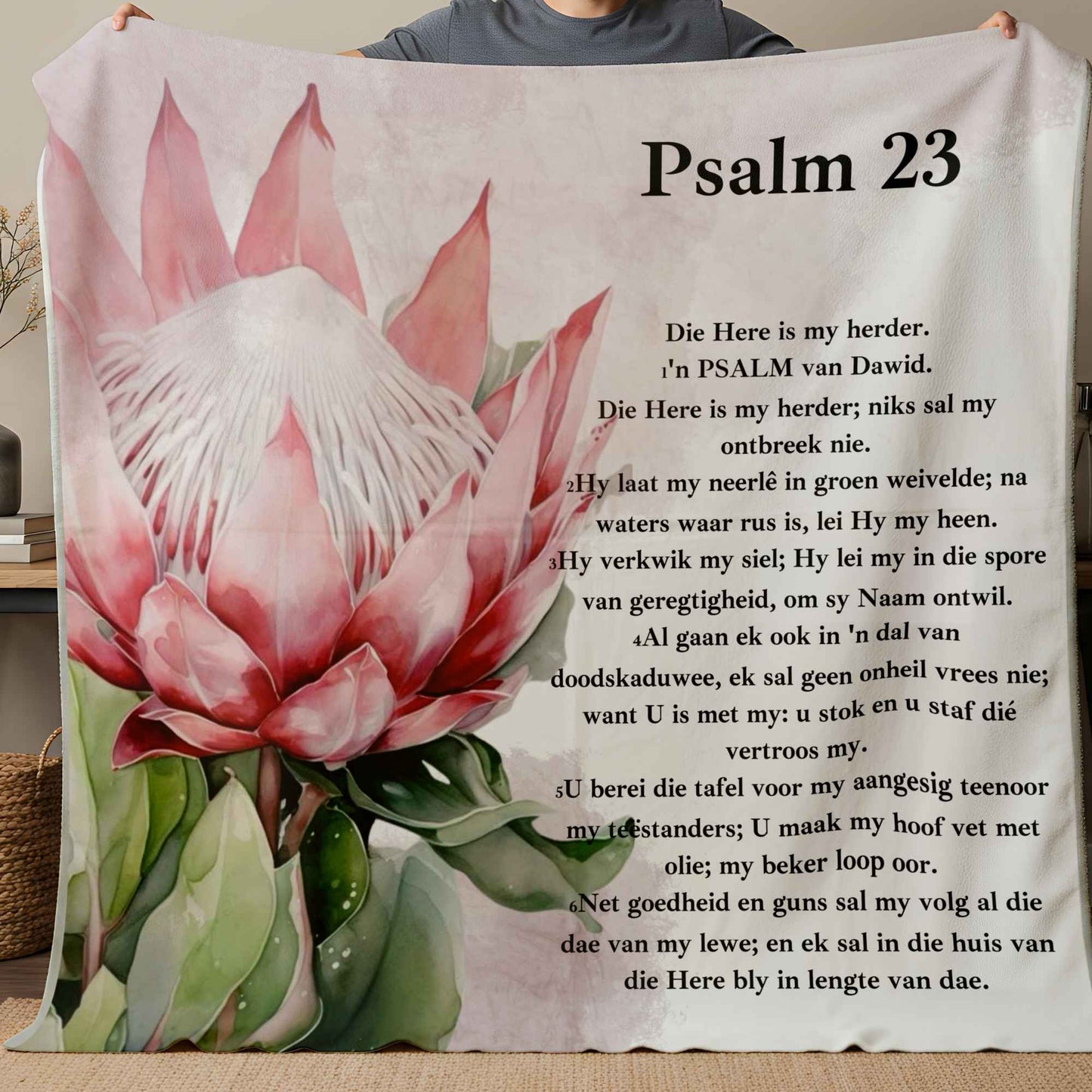 Protea psalm 23 Double Layer Winter Blanket