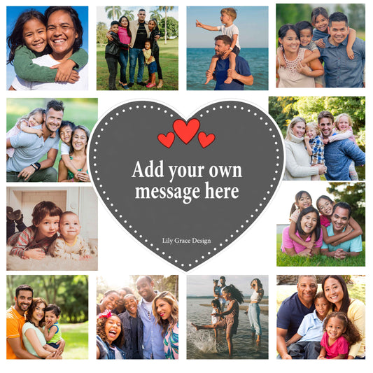 Add your own message photo blanket  ( 12 photos )
