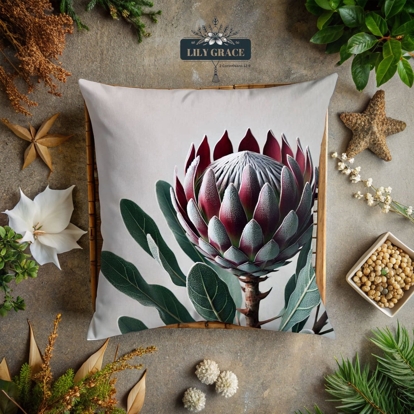 Protea Cotton Scatter Cushion Cover| Limited Batch