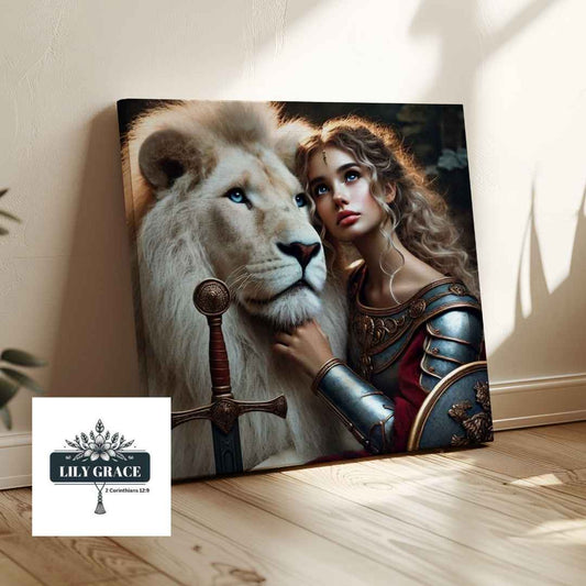 Lion of Judah canvas print. Christian art