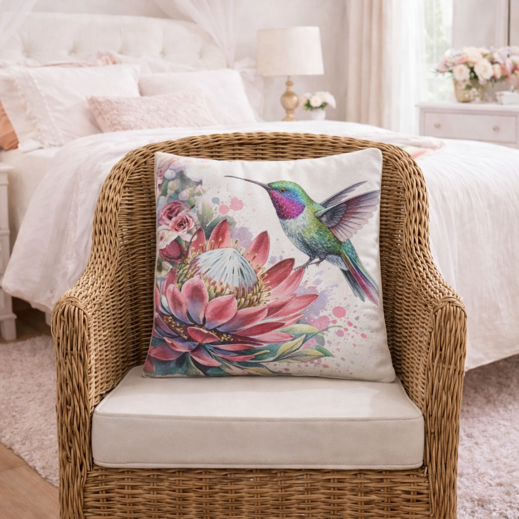 Nectar Protea coral fleece blanket gift for her birthday