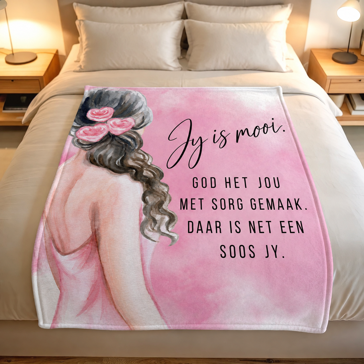 Jy is Mooi Lightweight Fleece Blanket