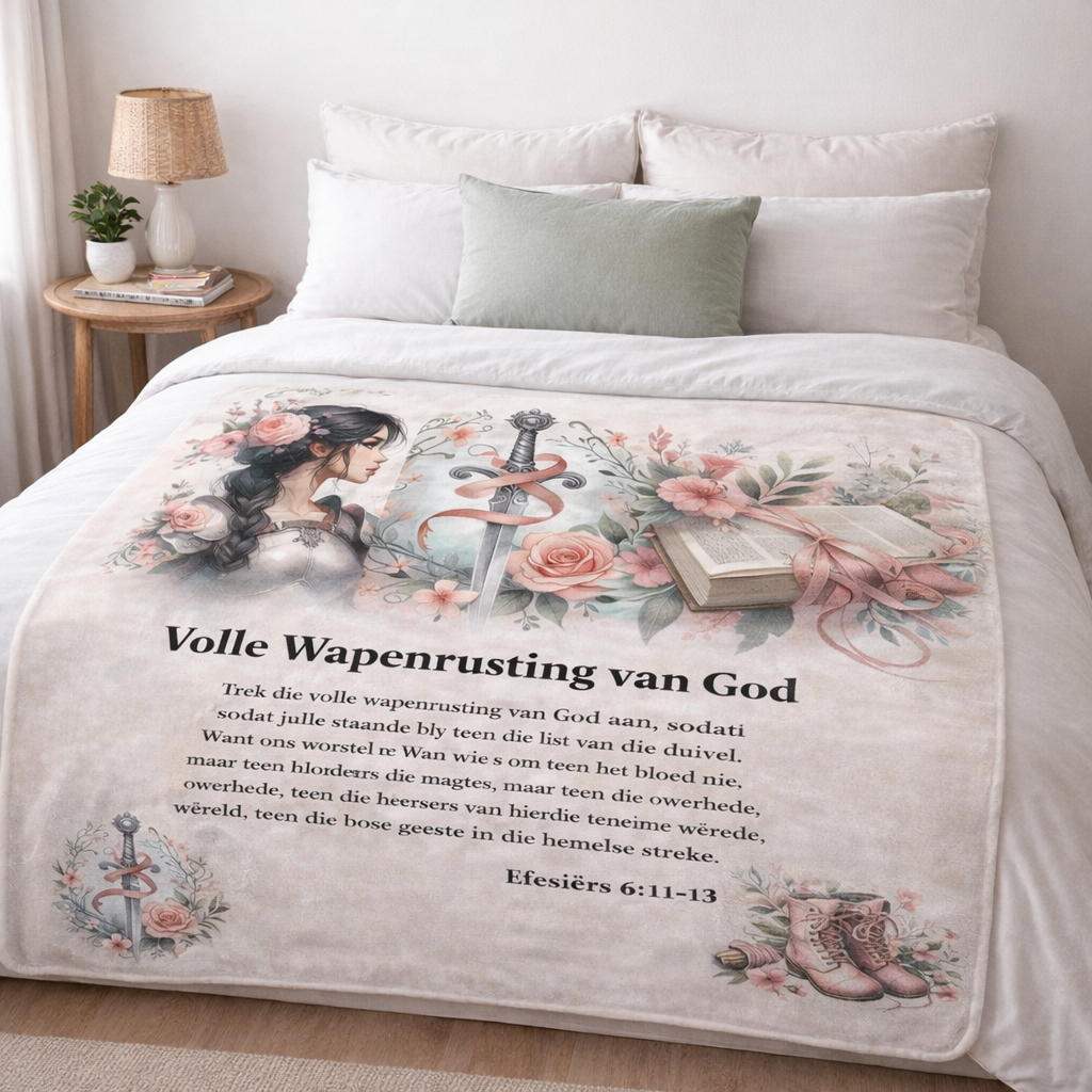 Afrikaans blankets.  Christian bedding South Africa 