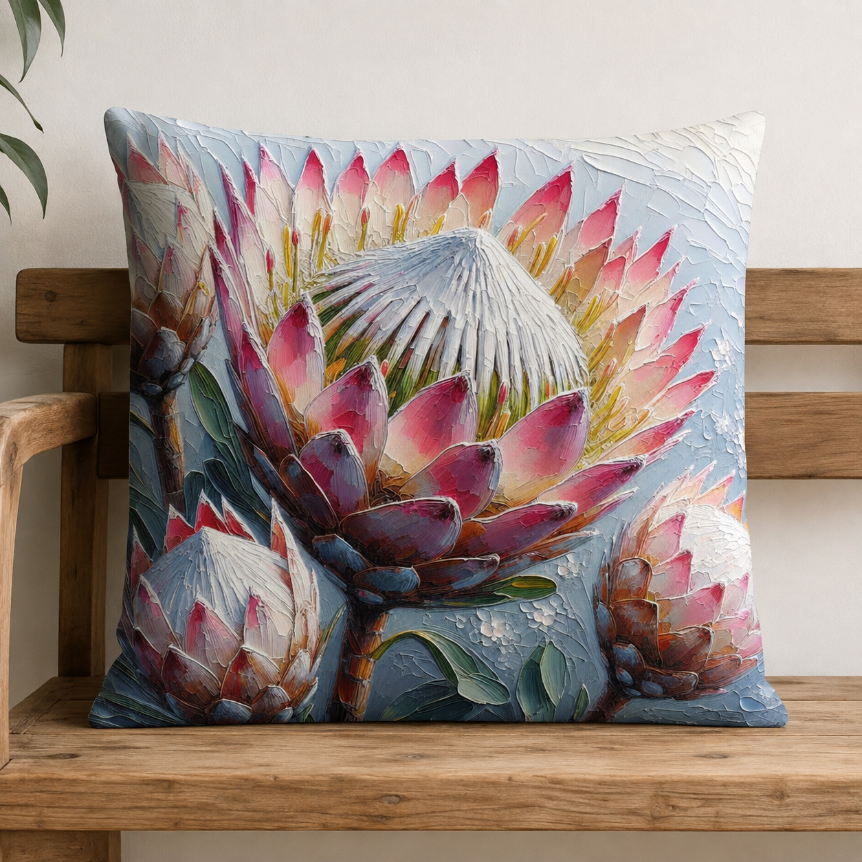 Pastel Protea Cotton Cushion Cover | Limited Batch