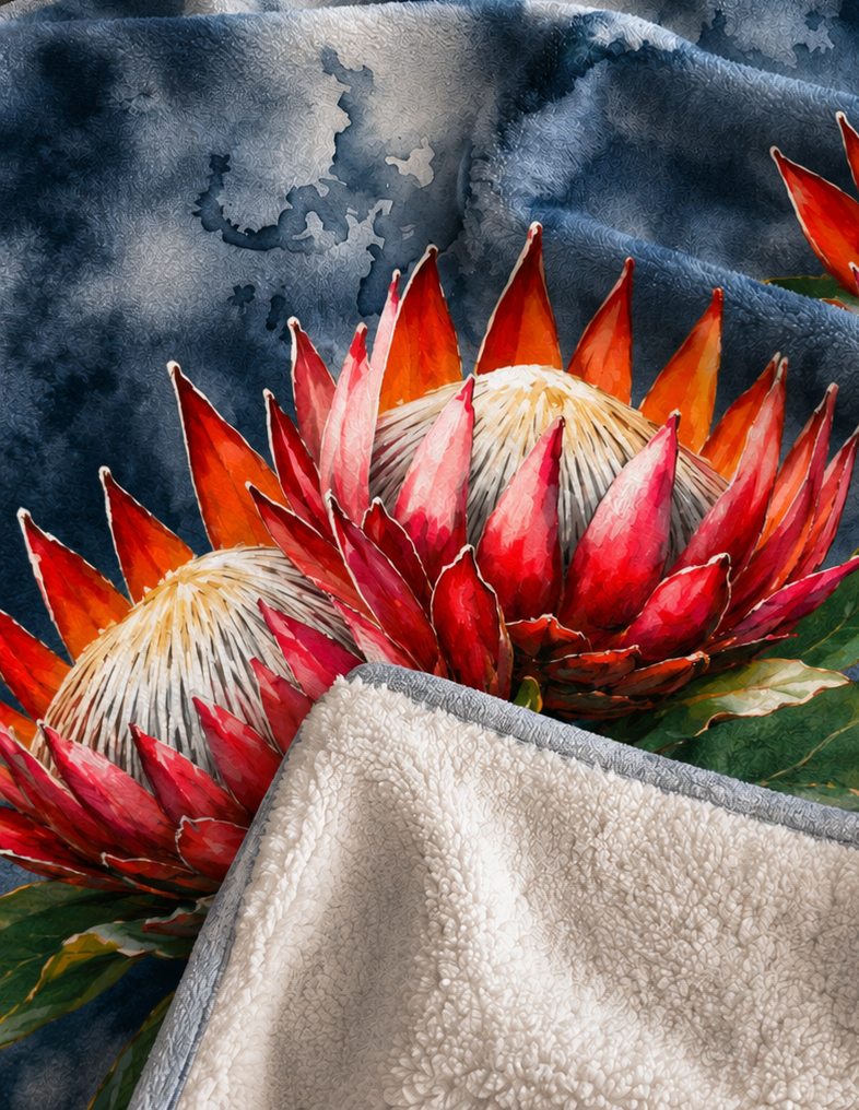 Twin King Protea Double Layer Blanket