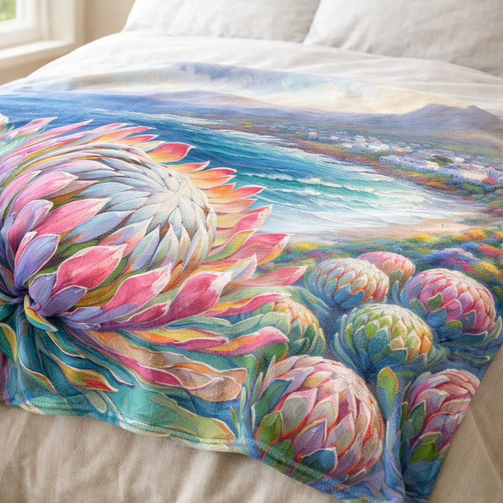 Protea landscape fleece blanket