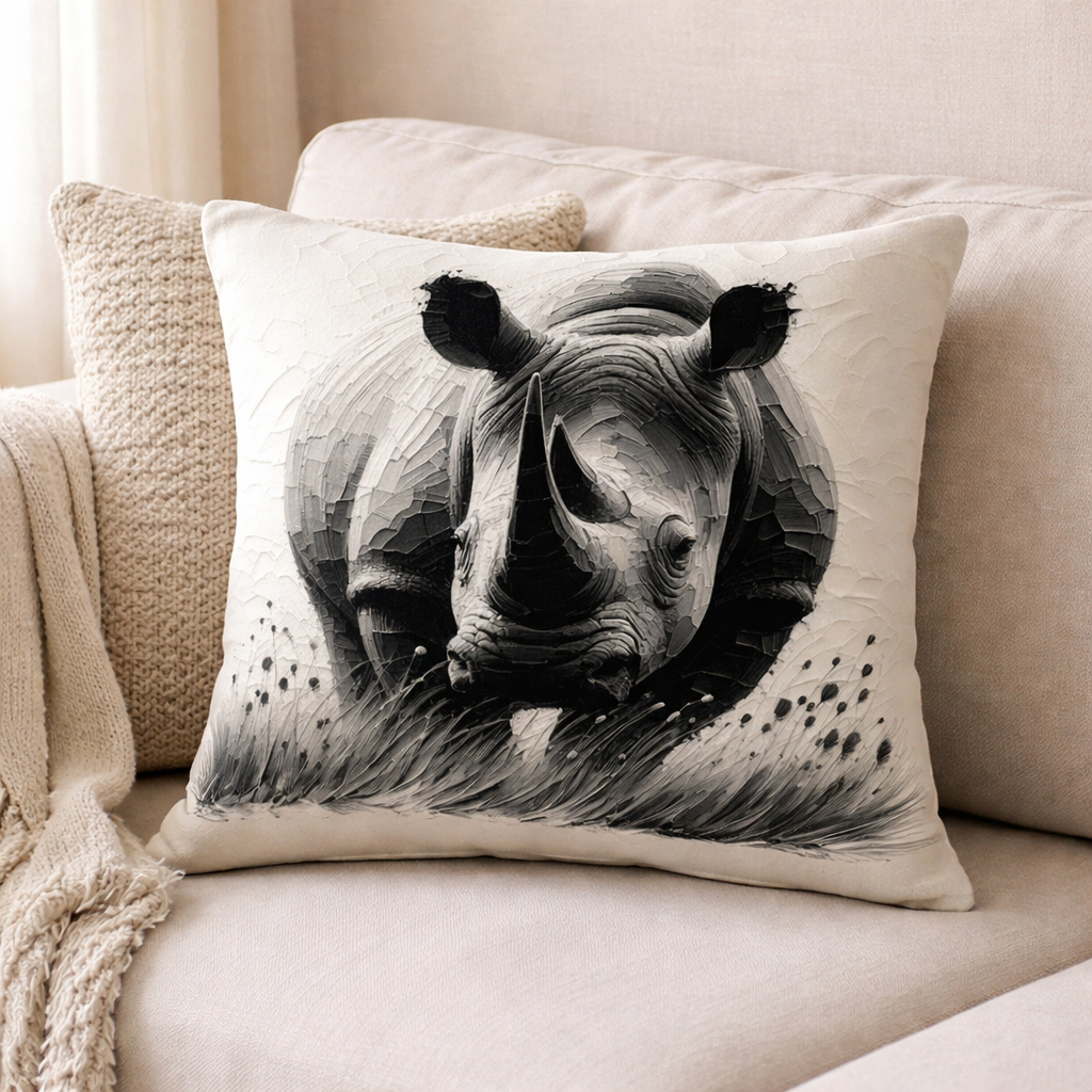 lightweight fleece throw blanket rhino design soft printed blanket for bedroom styling south africa