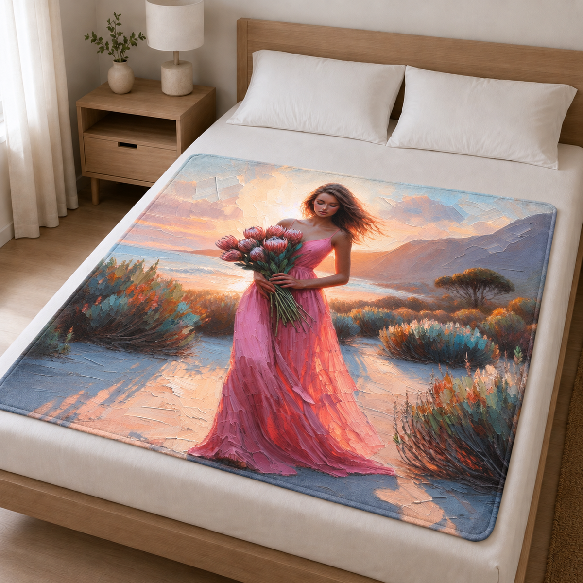 Juig / Rejoice soft pink fleece blanket