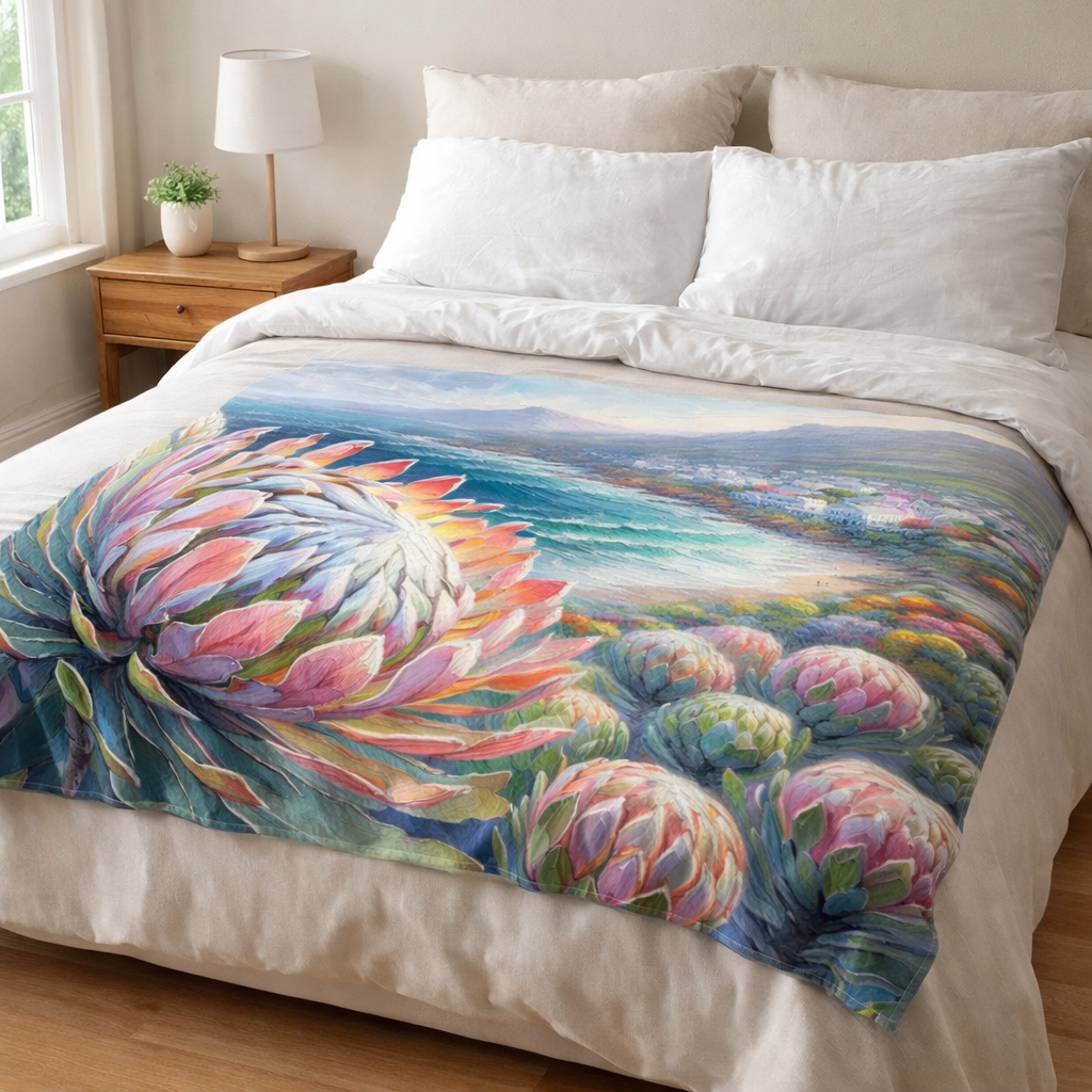 Protea landscape fleece blanket