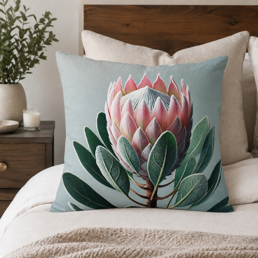 Pink single Protea scatter cushion covers  45x45cm