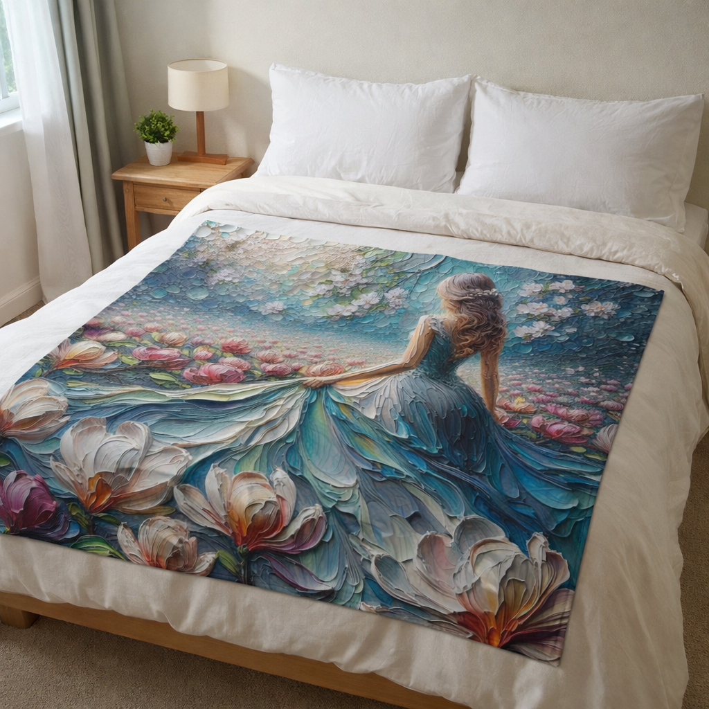 Designer fleece throw blanket South Africa floral woman pattern soft lightweight blanket for bed premium home decor