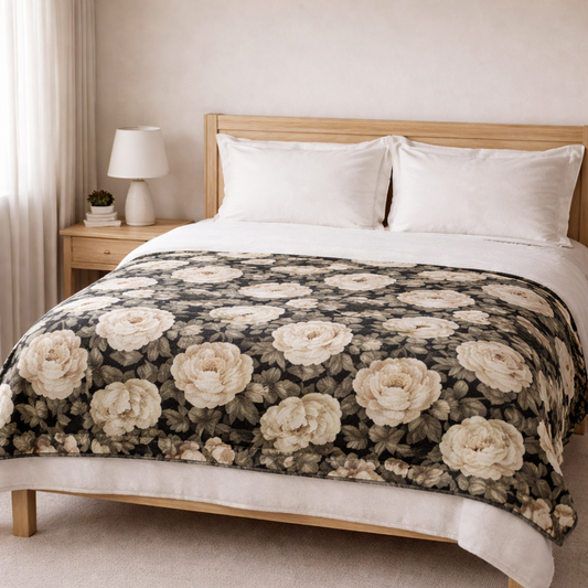 Floral fleece blanket South africa.  Peony Fleece Blankets 