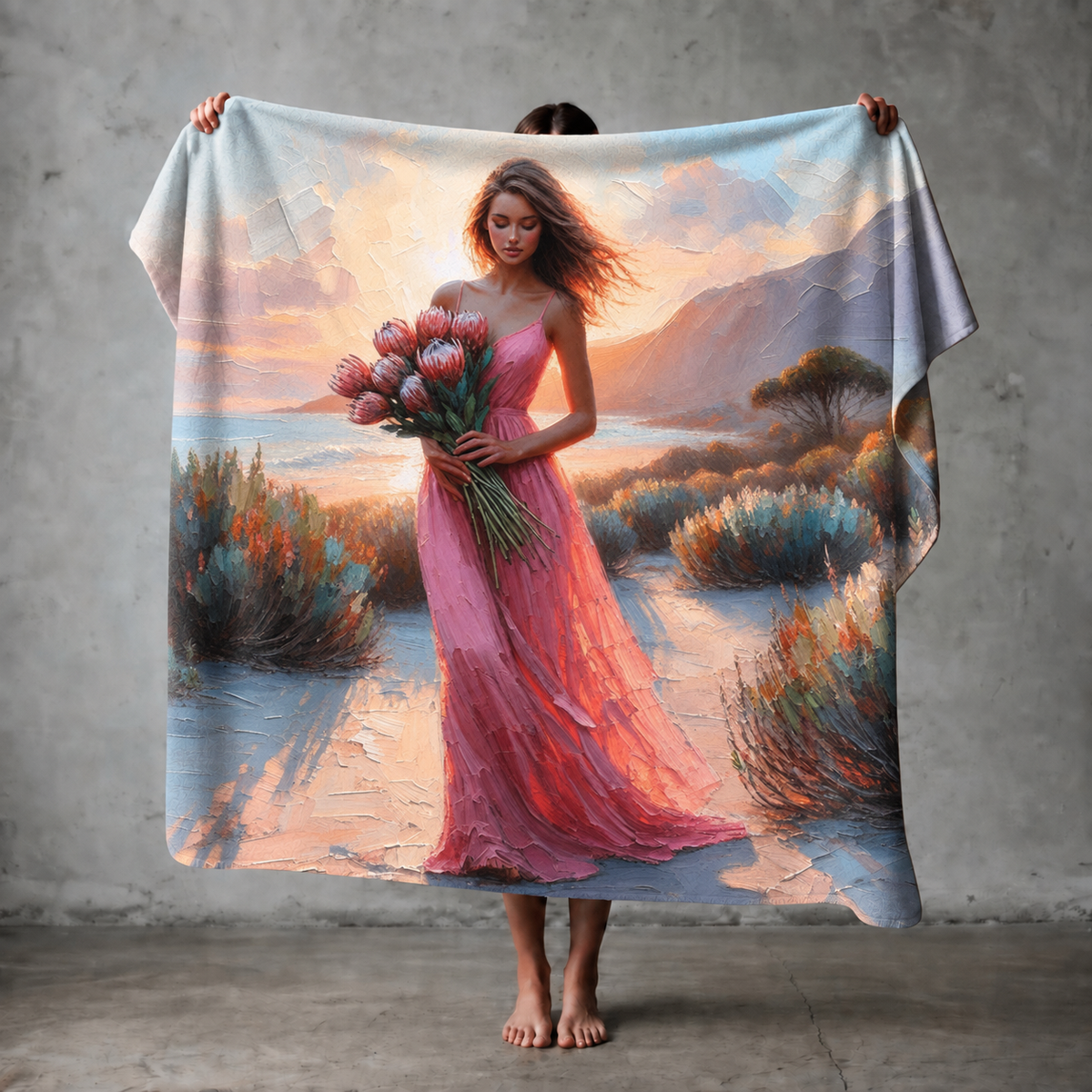 Juig / Rejoice soft pink fleece blanket