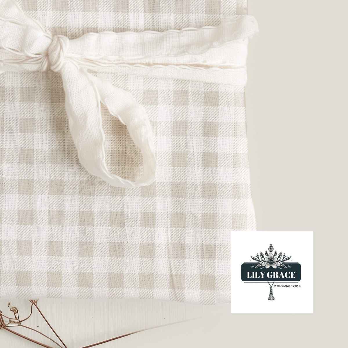 Soft check Cotton Muslin Baby Blanket.  Custom Printed blanket 