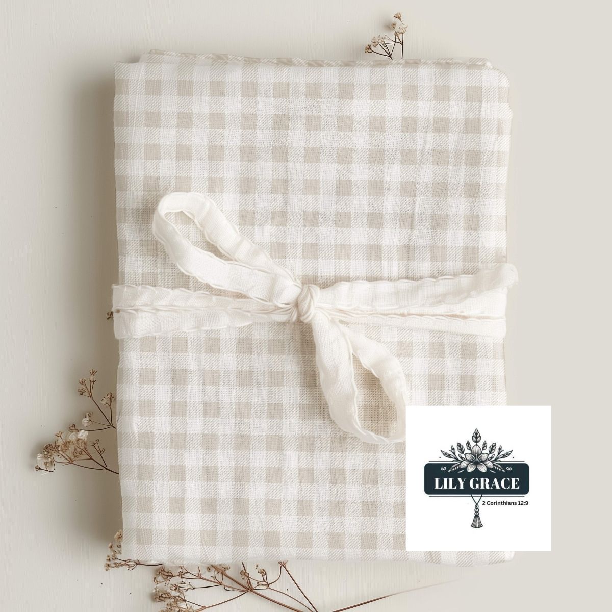 Soft check Cotton Muslin Baby Blanket