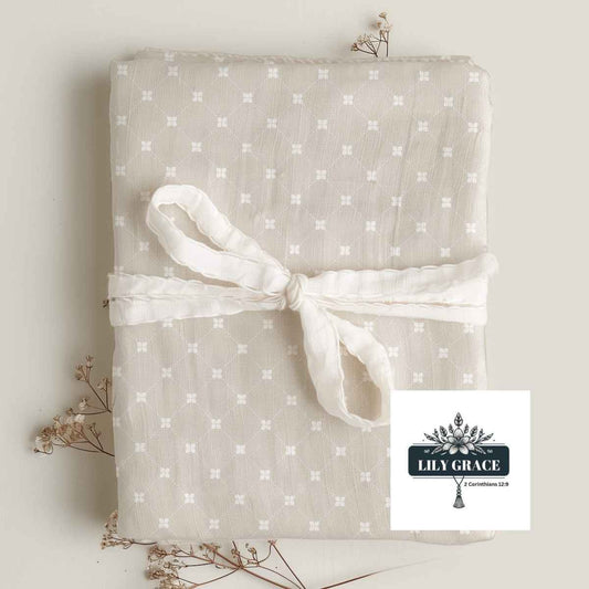 Faded bloom Cotton Muslin Baby Blanket