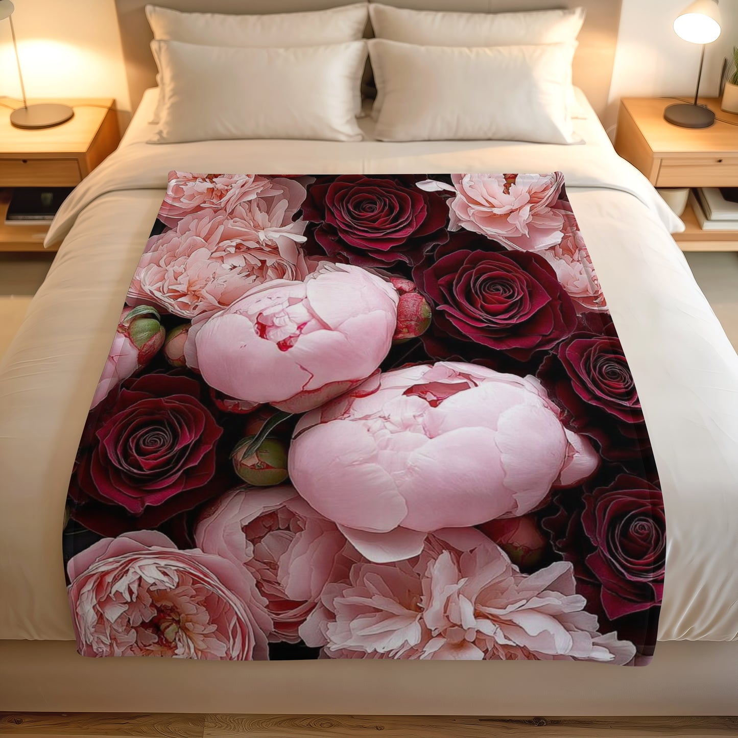 lightweight fleece throw blanket floral design South Africa