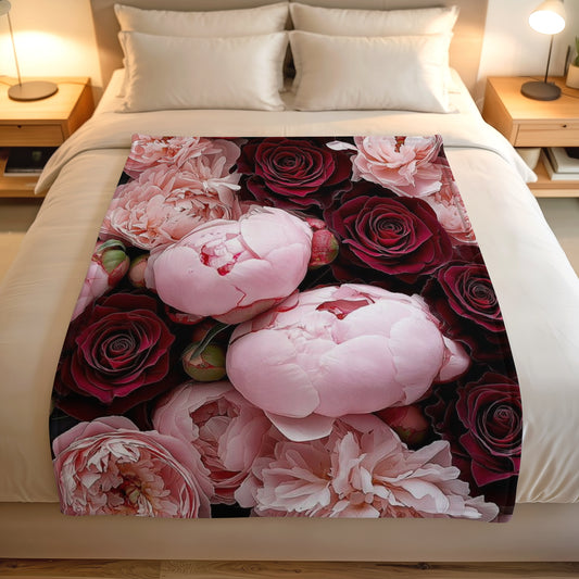 lightweight fleece throw blanket floral design South Africa